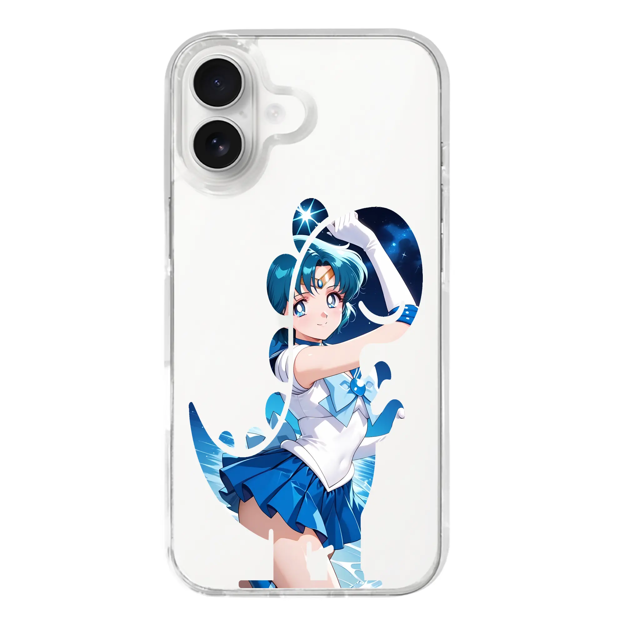 美少女戦士セーラームーン グッズ 水野 亜美 - iPhone 17シリーズ 透明スマホケース – 薄型・耐衝撃・精密フィット保護カバー